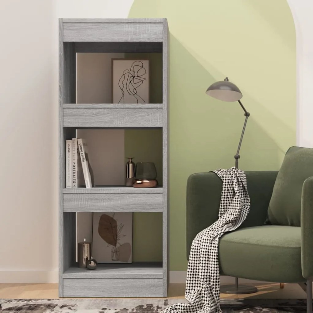 Estante/divisória 40x30x103 cm contraplacado cor sonoma cinza