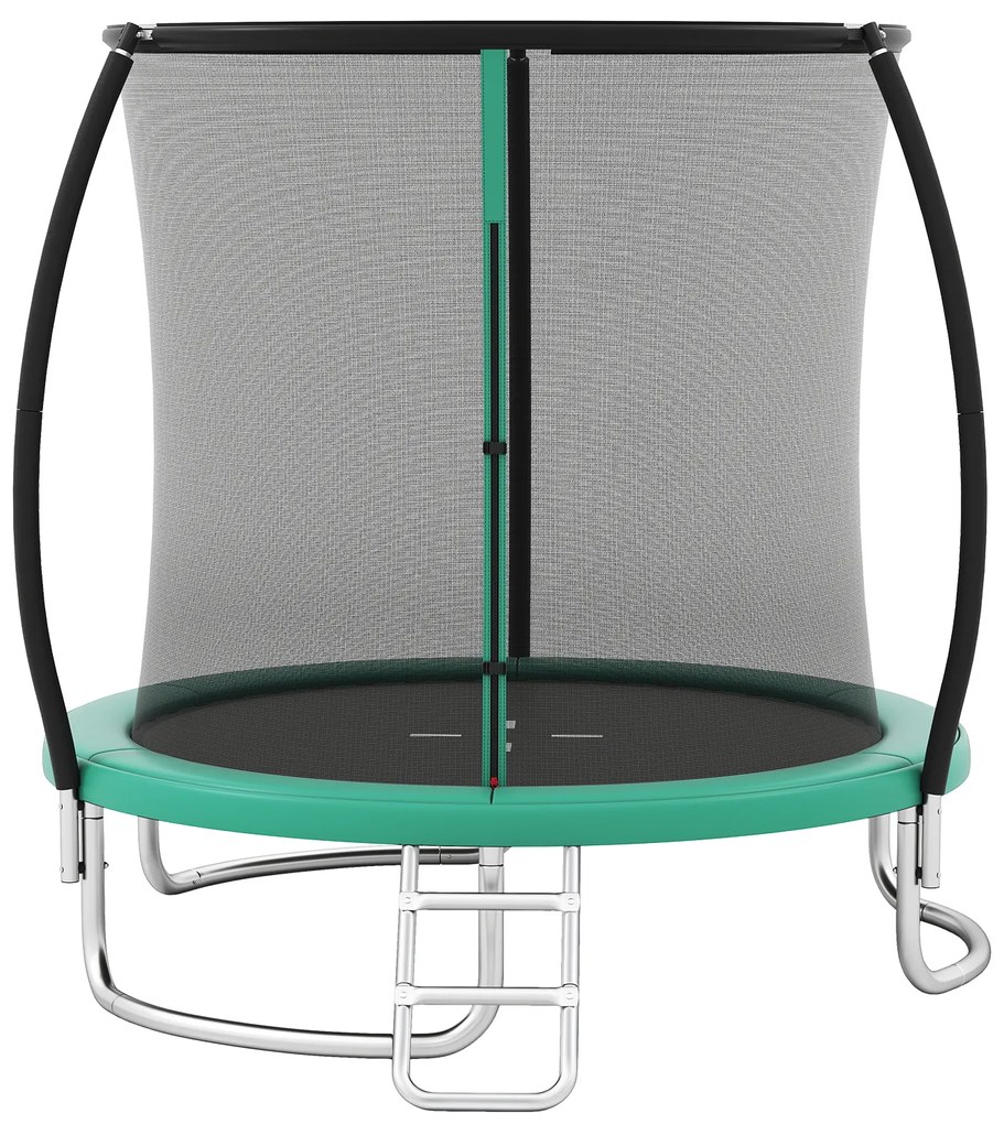 Trampolim externo de 8 pés, trampolim recreativo resistente, laranja