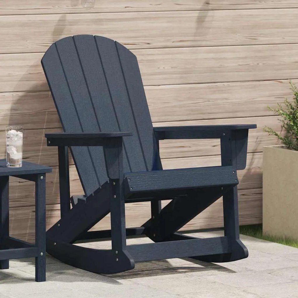 vidaXL Cadeira de Balanco Adirondack Azul-marinho 73.5 x 92 x 90cm