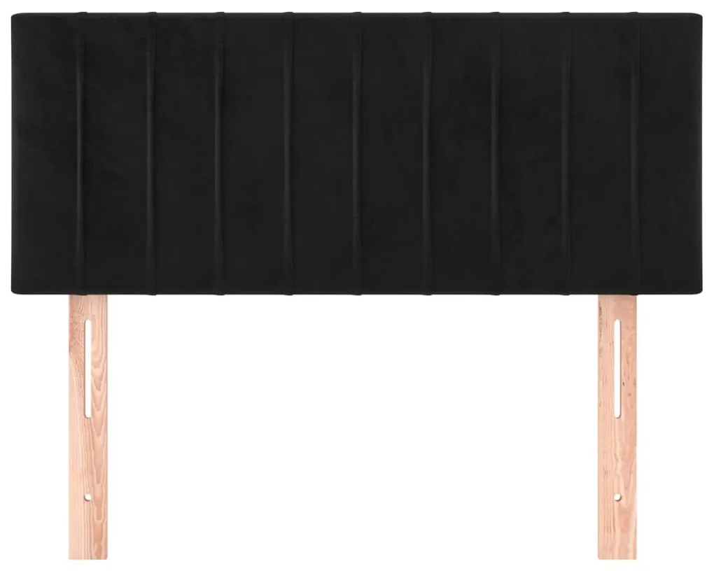 Cabeceira de cama veludo 100x5x78/88 cm preto