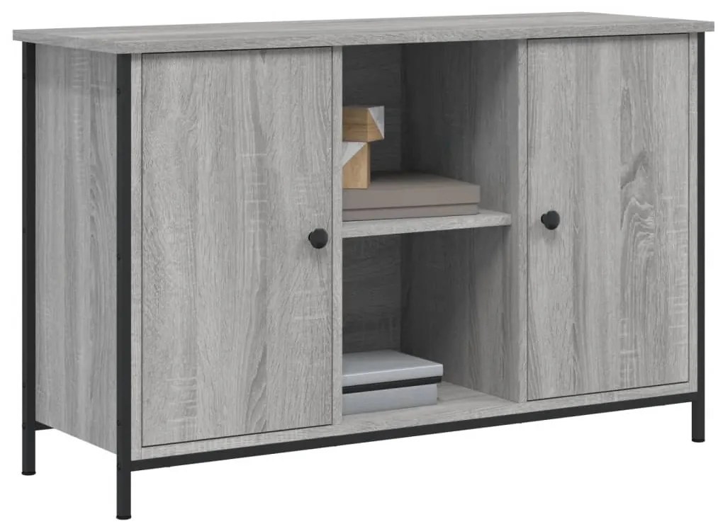 Móvel de TV 100x35x65 cm derivados de madeira cinzento sonoma