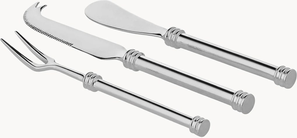 Conjunto de talheres de servir banhados a prata Forma, conjunto de 3