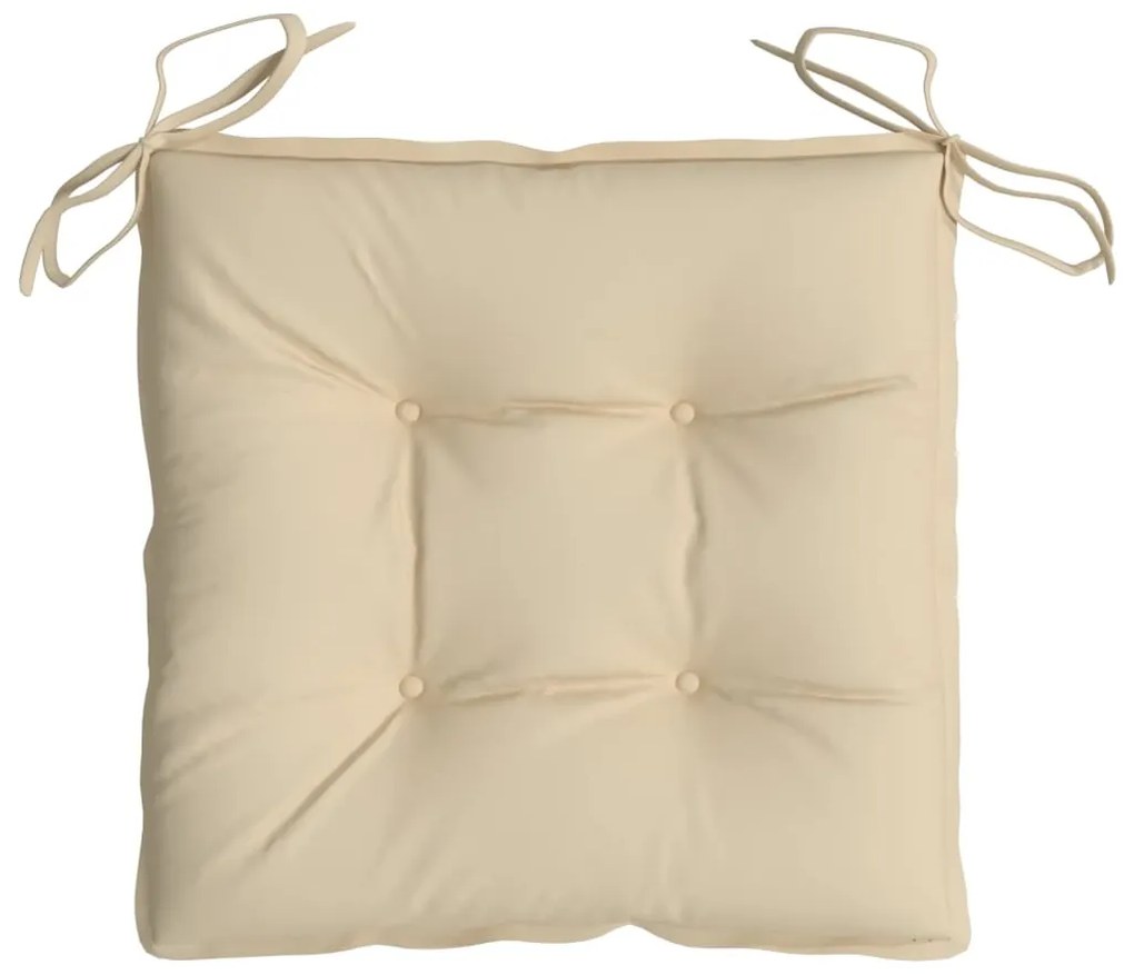 Almofadões de cadeira 4 pcs 50x50x7 cm tecido oxford bege