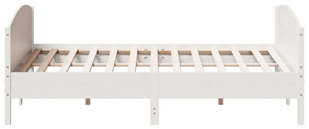 Cama sem colchão 180x200 cm madeira de pinho maciça branco