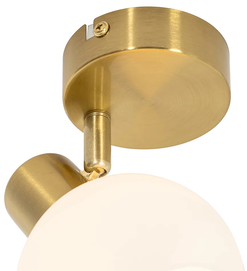 Projetores Art Deco Dourado com Vidro Opalino Ajustável - Anouk Art Deco