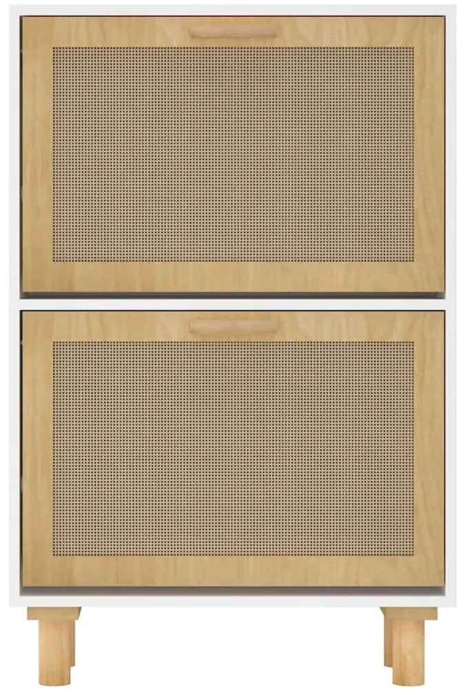 Sapateira 52x25x80 cm derivados de madeira/vime natural branco