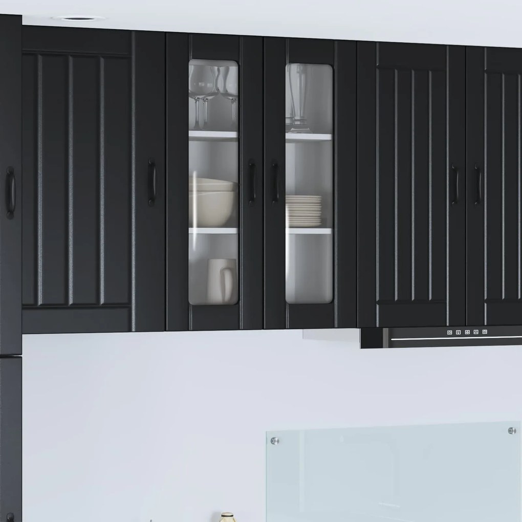 vidaXL Armário de Cozinha Preto 60 x 31 x 80 cm Madeira processada