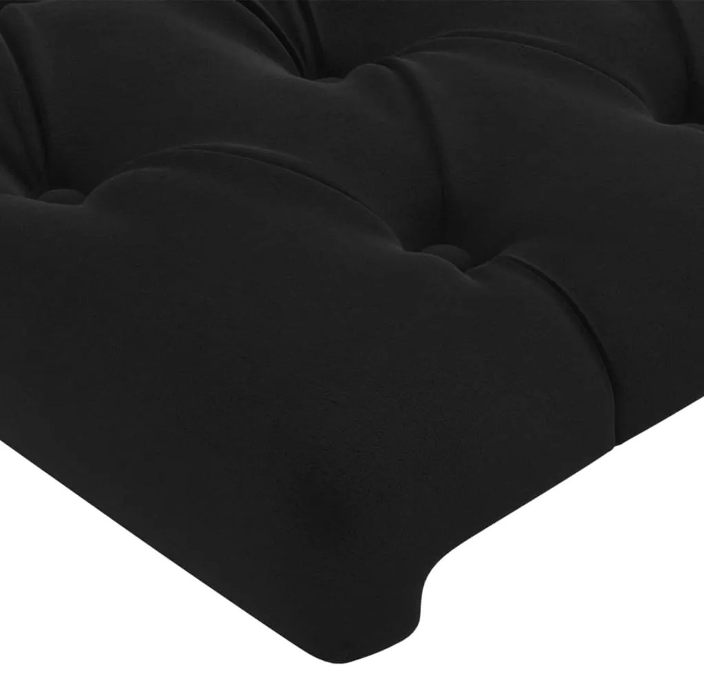 Cabeceira de cama c/ abas veludo 83x23x78/88 cm preto