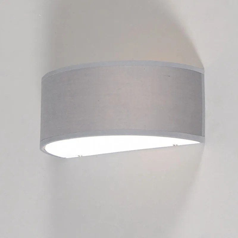 Candeeiro de parede semi-circular cinzento - Drum Moderno