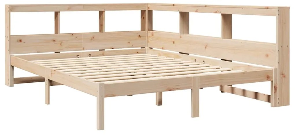 Cama com estante sem colchão 160x200 cm pinho maciço