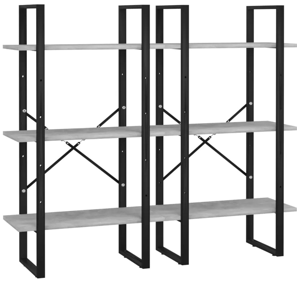 Estante 60x30x210 cm derivados de madeira cinzento cimento