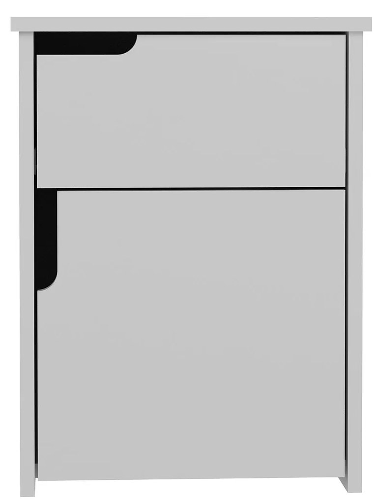 Mesa de Cabeceira Asra – Branco – 45x60x40 cm