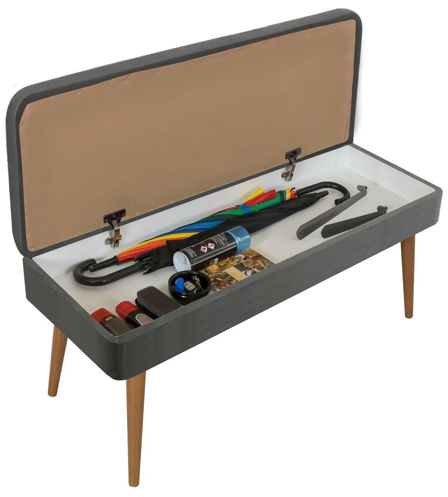 Conjunto de Mobiliário de Entrada Vegas – Branco/Cinzento – Sapateira