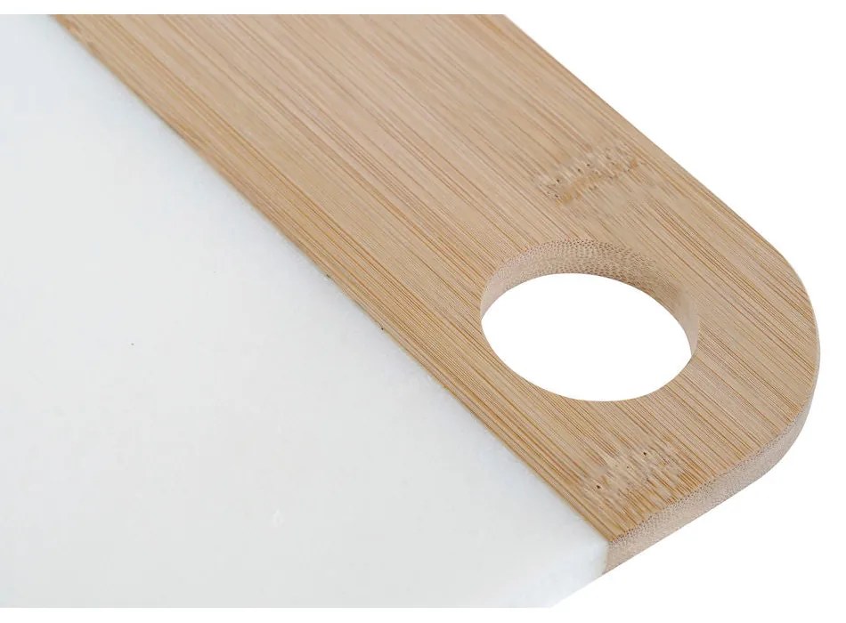 Tábua de corte DKD Home Decor Branco Bambu Mármore (29 x 19 x 1 cm)