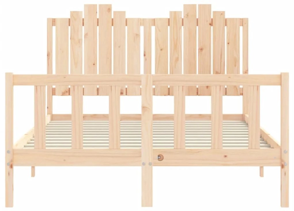 Cama sem colchão 140x190 cm madeira de pinho maciça