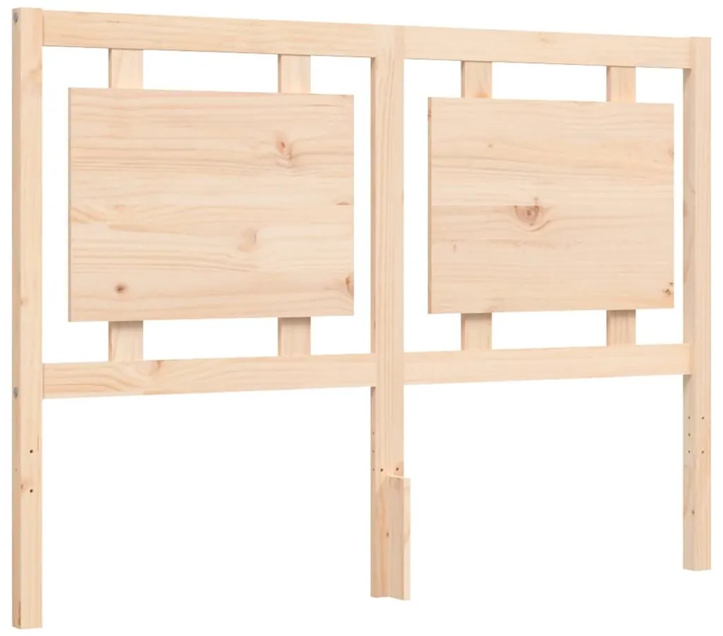Estrutura de cama com cabeceira 140x190 cm madeira maciça