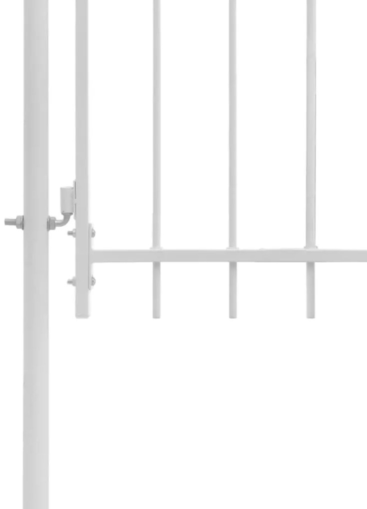 Portão de jardim 1x2 m aço branco