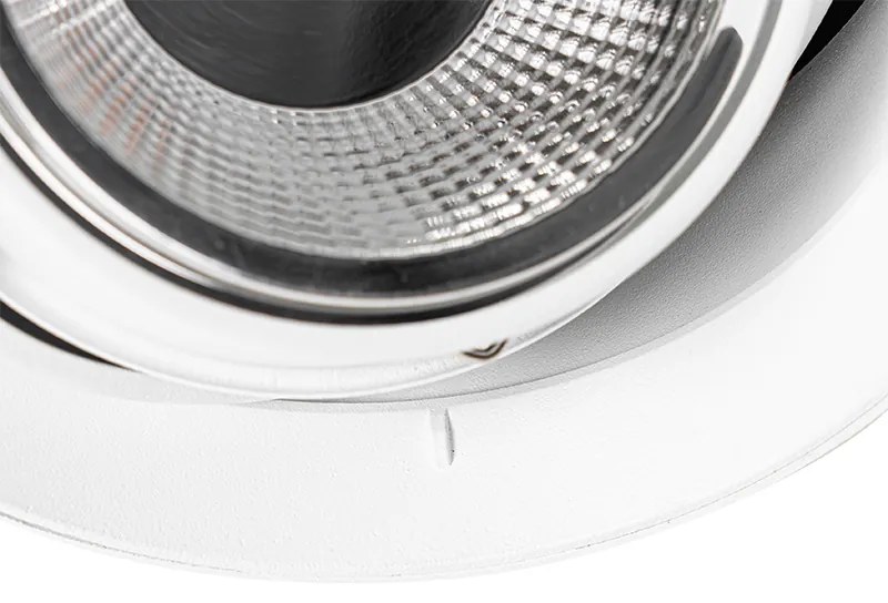 Foco embutido moderno branco GU10 AR111 redondo sem moldura - Oneon