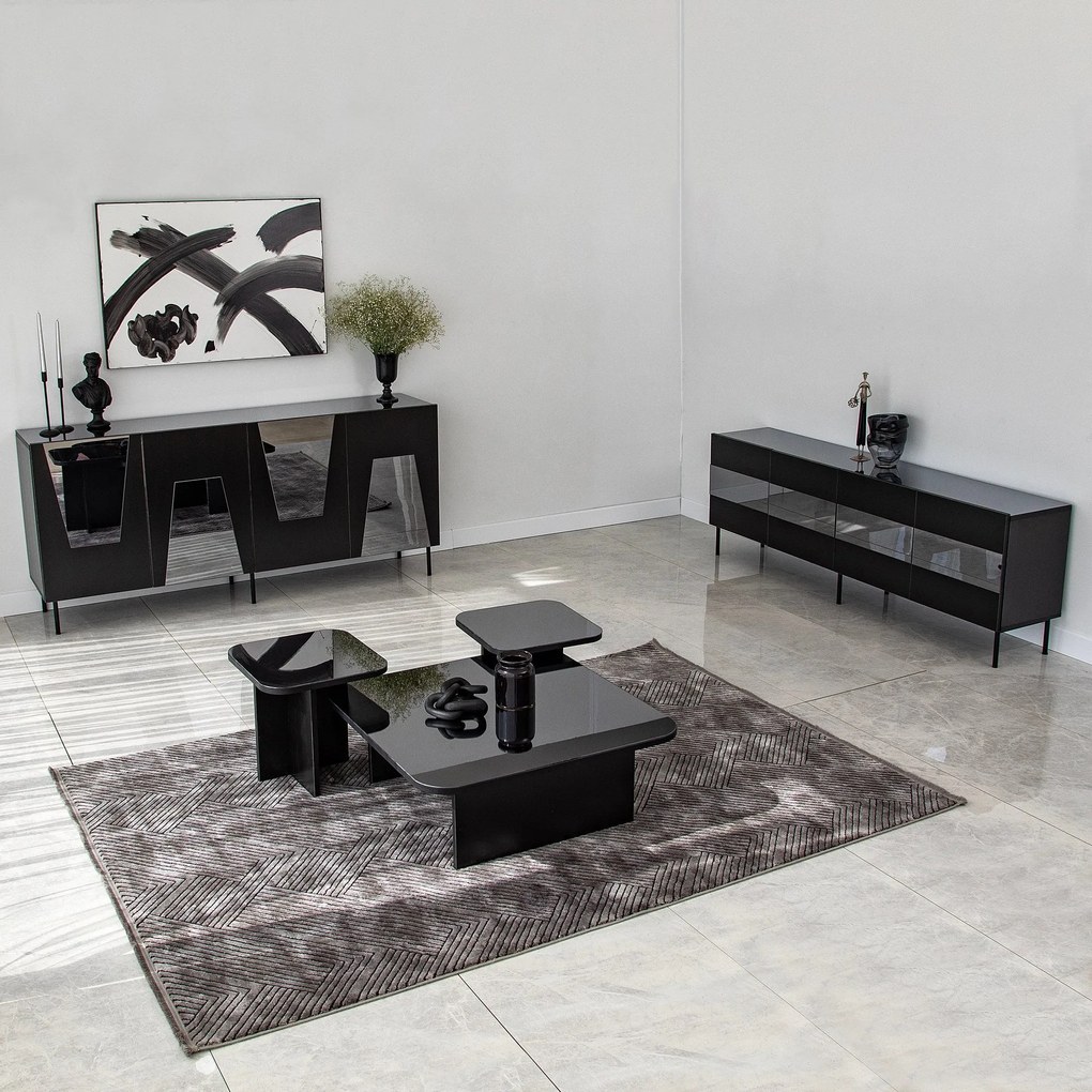 Console Venice – Preto Fumê – 180x80x40 cm