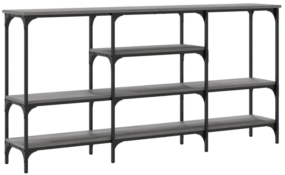 Mesa consola 160x29x80 cm derivados de madeira cinzento sonoma