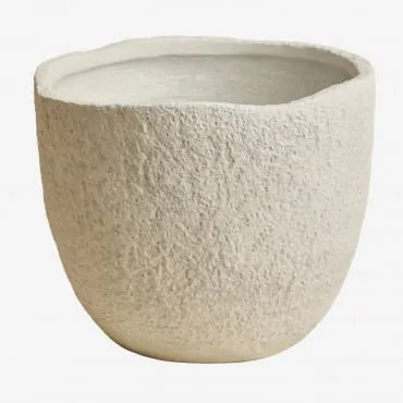 Vaso De Cimento Nuria Branco & Ø30 Cm - ↑25 Cm - Sklum