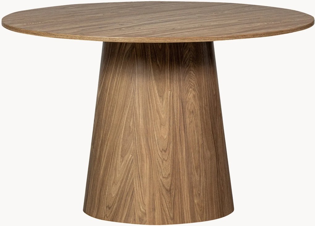 Mesa de jantar redonda com efeito madeira Maan