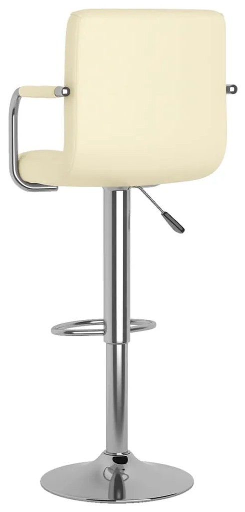 Bancos de bar 2 pcs couro artificial cor creme