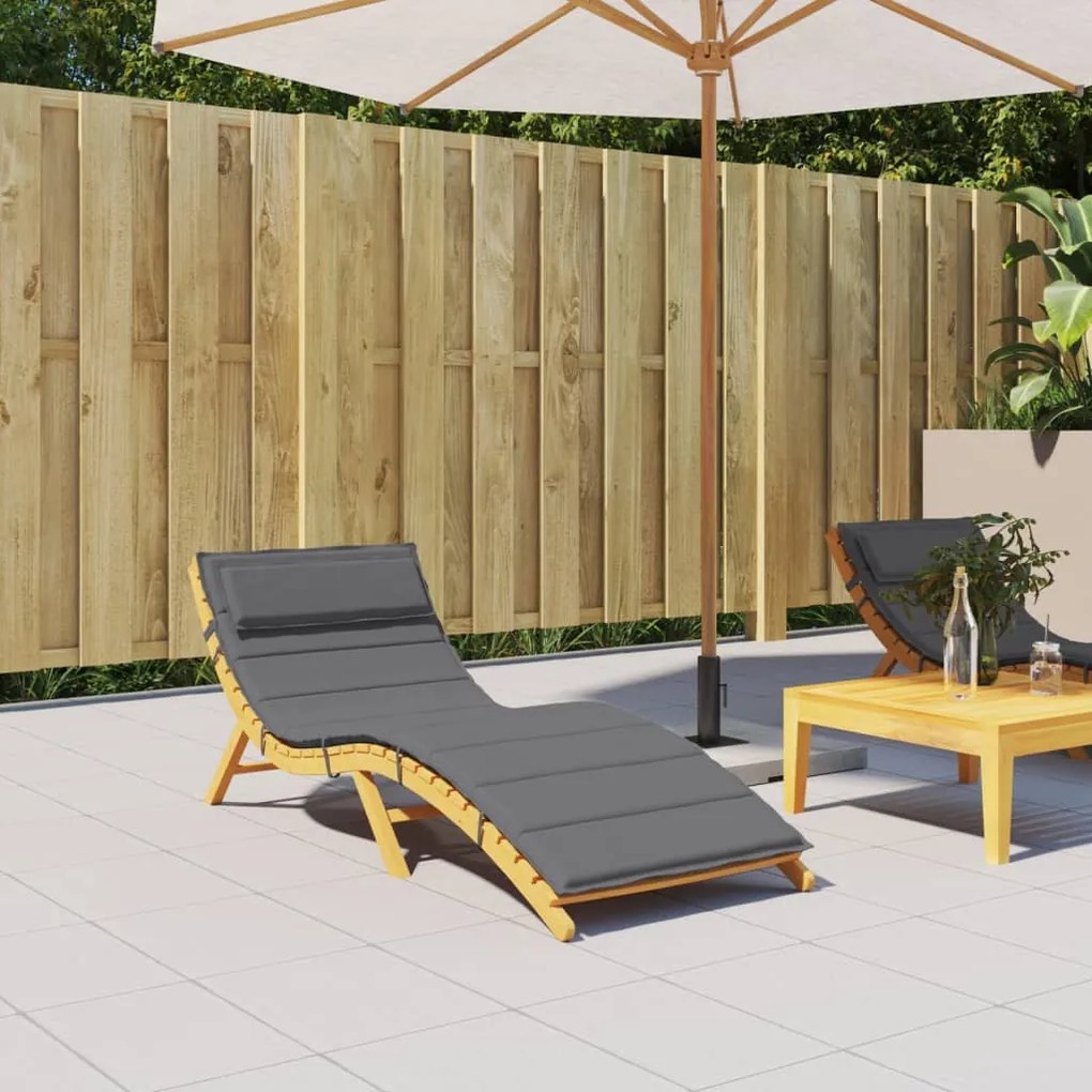 vidaXL Almofadão p/ espreguiçadeira 180x60x4cm tecido oxford antracite