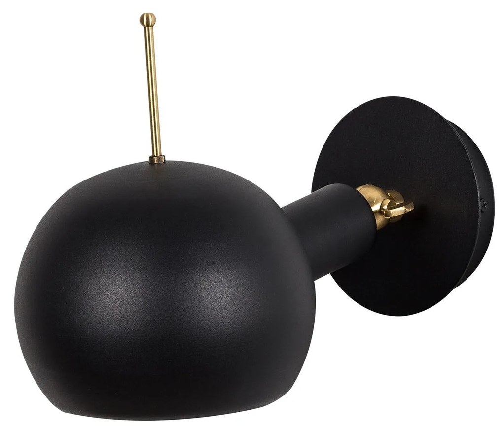 Candeeiro de Parede Sivani – Preto e Cobre – 15 x 23 x 25 cm