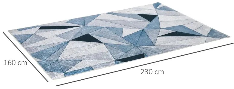 Tapete Geo Azul - 230x160cm - Design Moderno