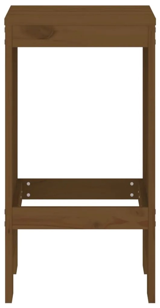 Bancos de bar 2 pcs 40x36x75 cm pinho maciço castanho-mel