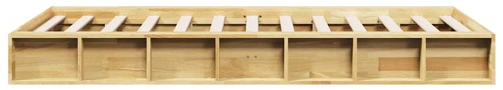 Estrutura de cama sem colchão 75x190 cm Carvalho de maciça