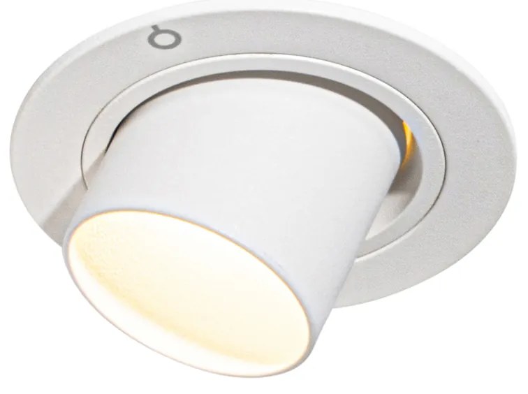 Foco embutido moderno branco GU10 35mm redondo inclinável - Installa Moderno