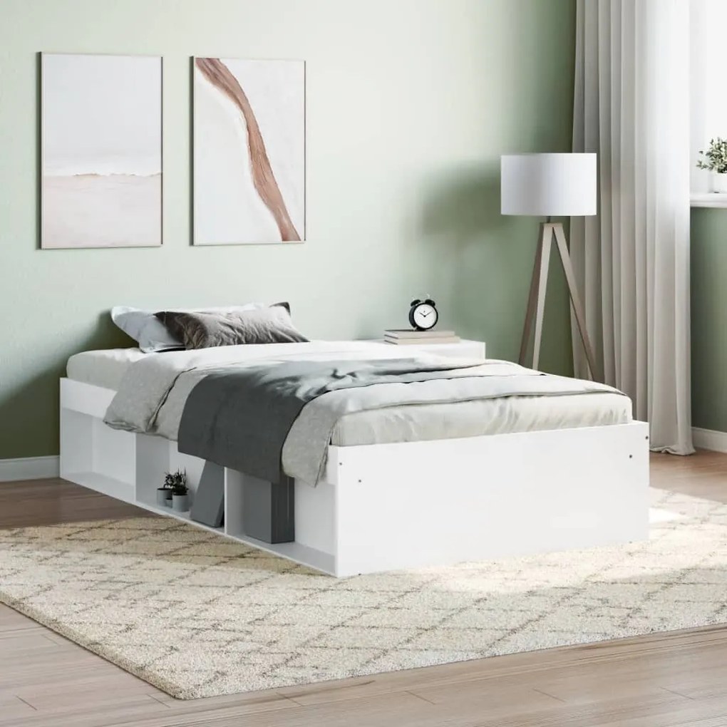 vidaXL Estrutura de cama 100x200 cm branco