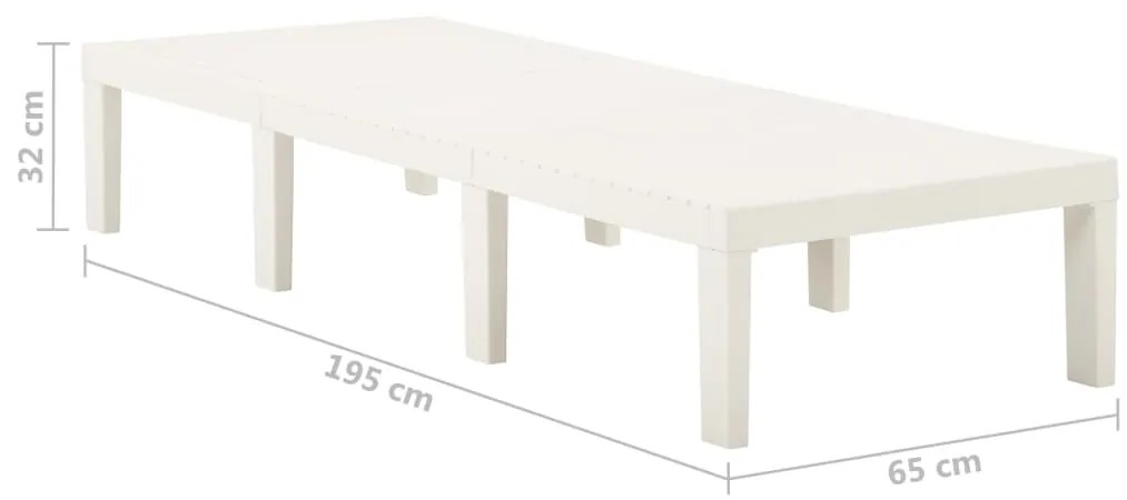Espreguiçadeira plástico branco