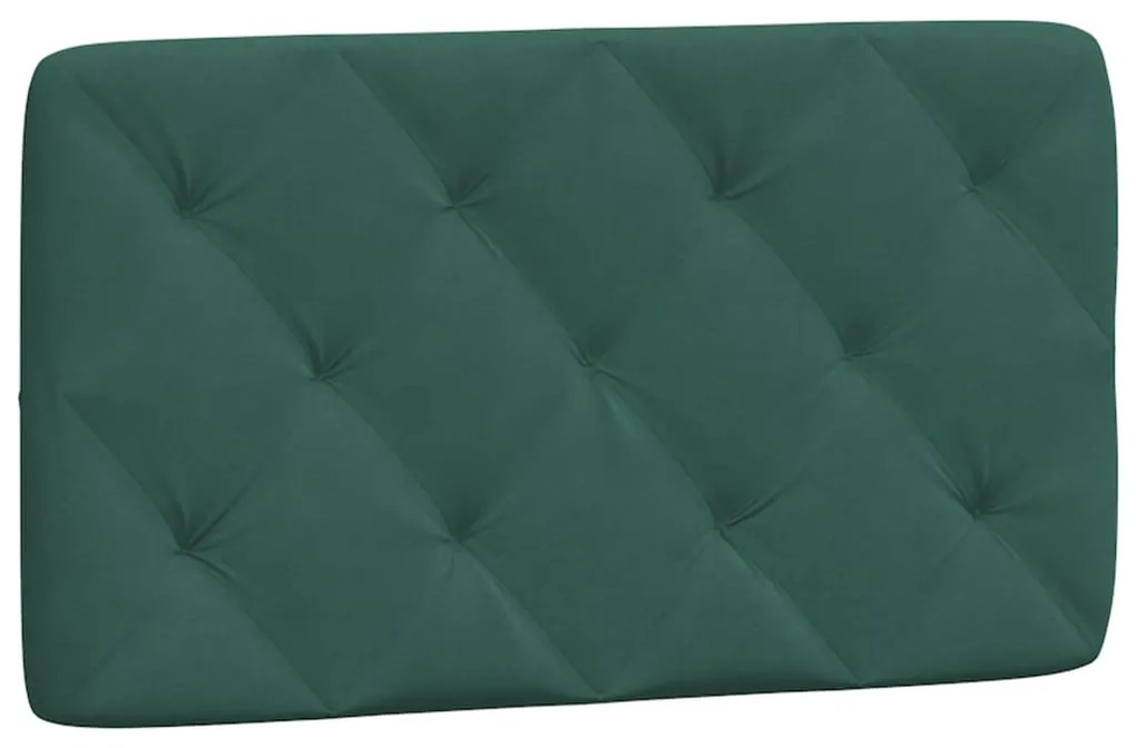 Estrutura de cama c/ luzes LED 90x190 cm veludo verde-escuro