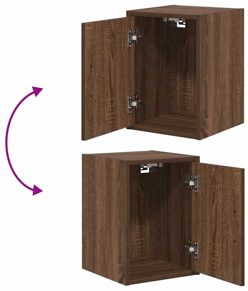 Armários de parede para garagem 2pcs derivados de madeira