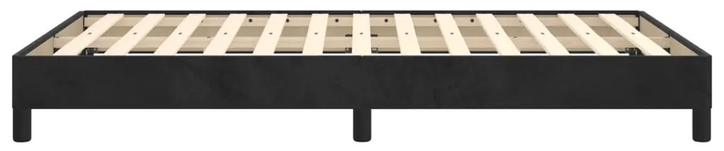 Estrutura de cama sem colchão 120x190 cm Veludo preto