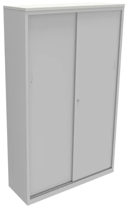 Armário de Escritório com Portas de Correr 1150x800x420mm Cinza - Cartesius