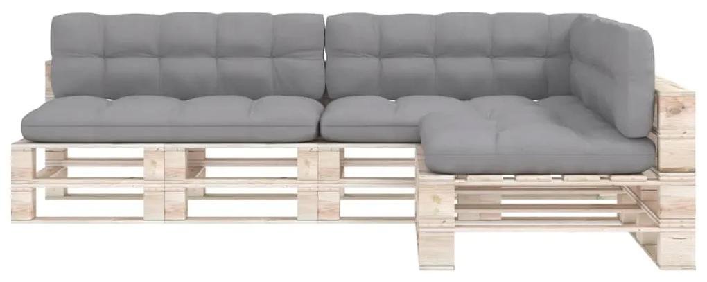 Almofadões para sofás de paletes 7 pcs cinzento