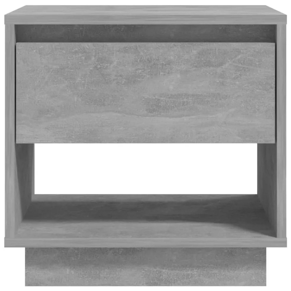 Mesas cabeceira 2pcs 45x34x44cm derivados madeira cinza-cimento