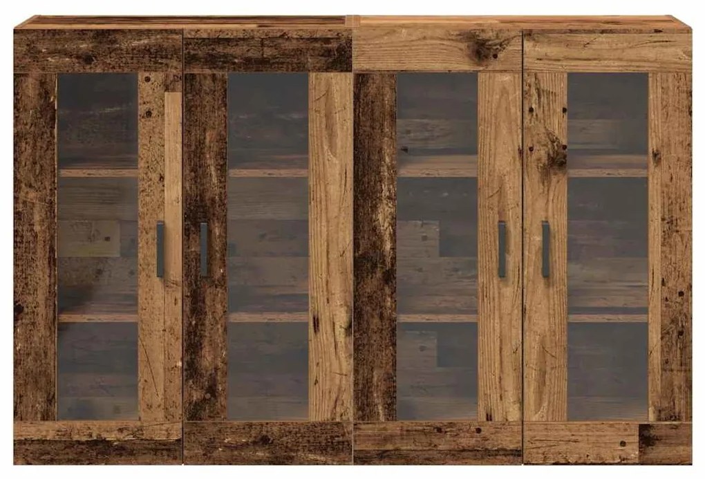 Armários de Parede 2 pcs Madeira Velha 69,5 x 34 x 90 cm em Madeira de