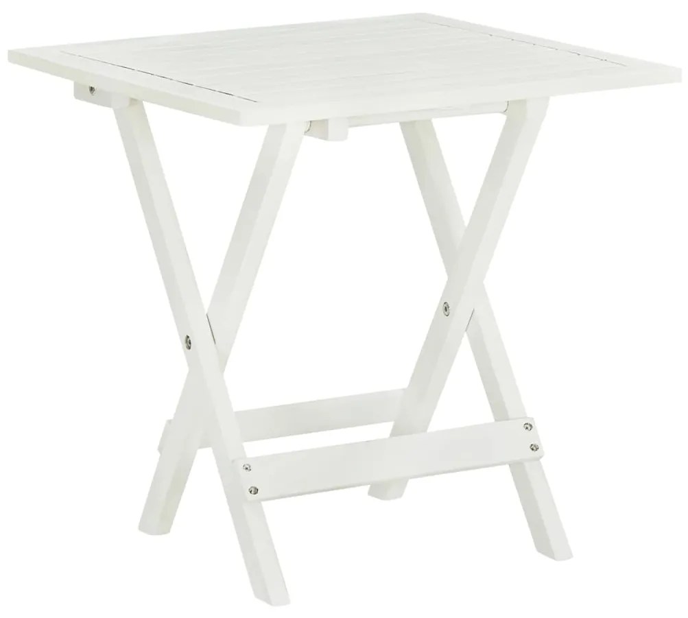 41436 vidaXL Mesa de bistrô 46x46x47 cm madeira de acácia sólida branco