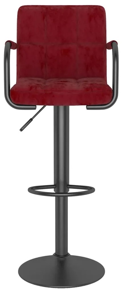 Bancos de bar 2 pcs veludo vermelho tinto