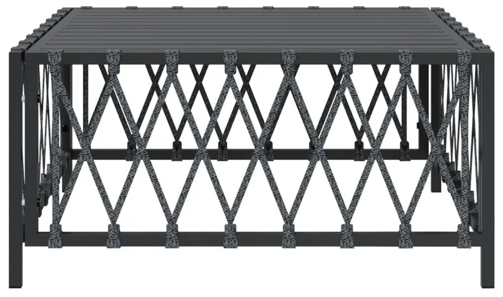 Mesa de jardim 70x70x34 cm tecido antracite