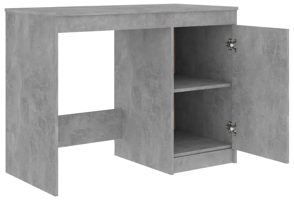 Secretária 100x50x76 cm derivados de madeira cinzento cimento
