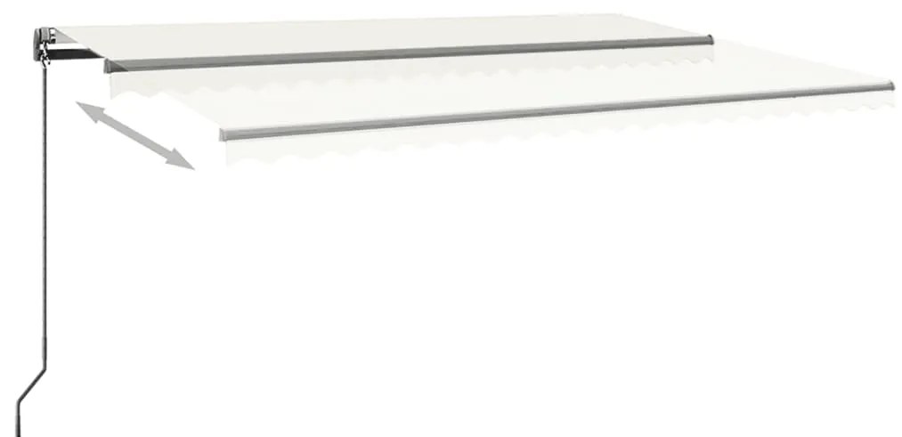 Toldo automático independente 500x350 cm cor creme