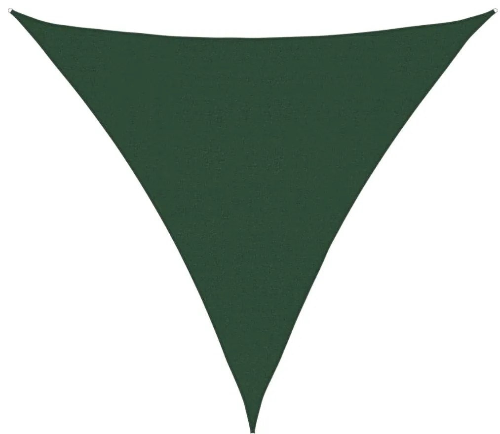 Para-sol estilo vela 160 g/m² 5x5x5 m PEAD verde-escuro