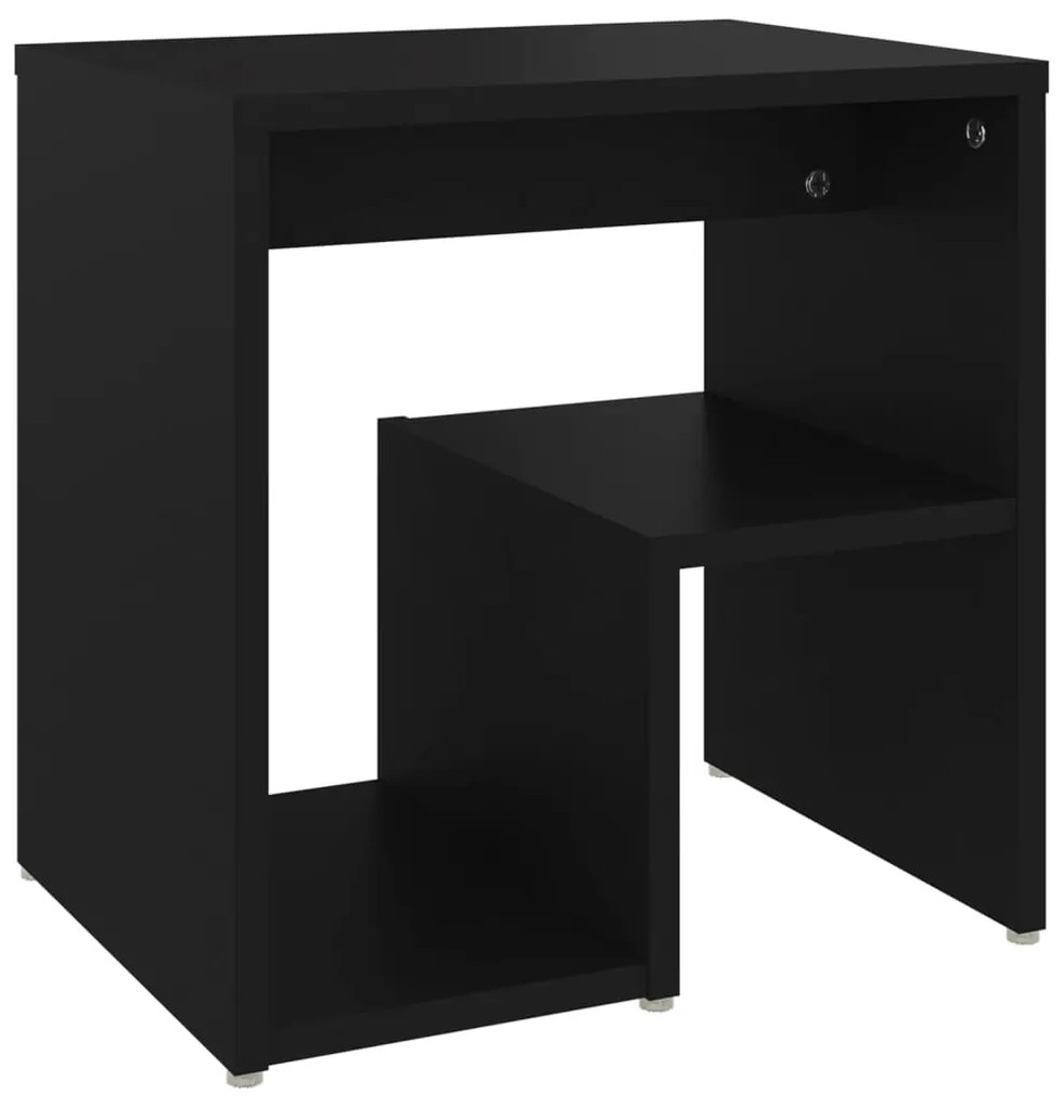 Mesas de cabeceira 2 pcs 40x30x40 cm derivados de madeira preto