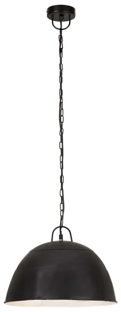 Candeeiro suspenso vintage indust. redondo 25 W 41 cm E27 preto
